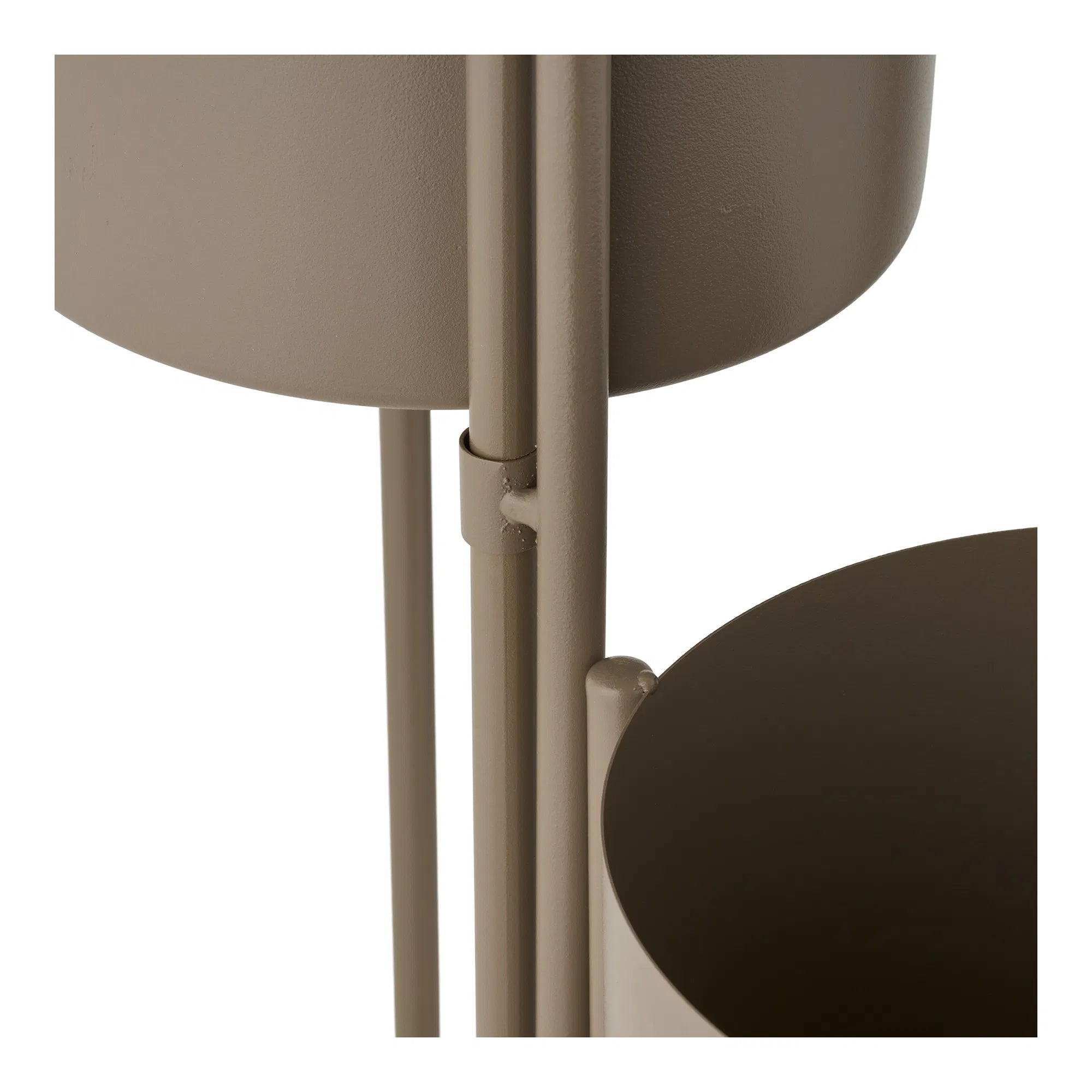 Flowerpot "Marven" – Brown painted steel with modern 3-piece design