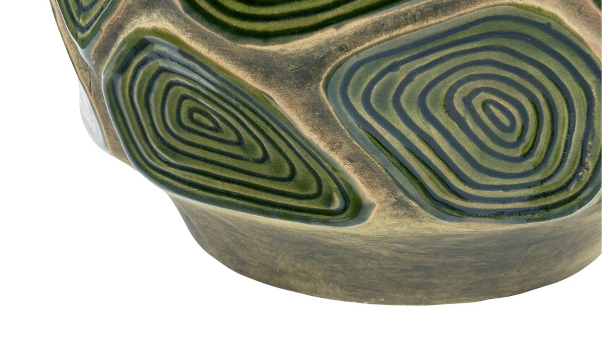 Flower pot Heather - made of dark green terracotta