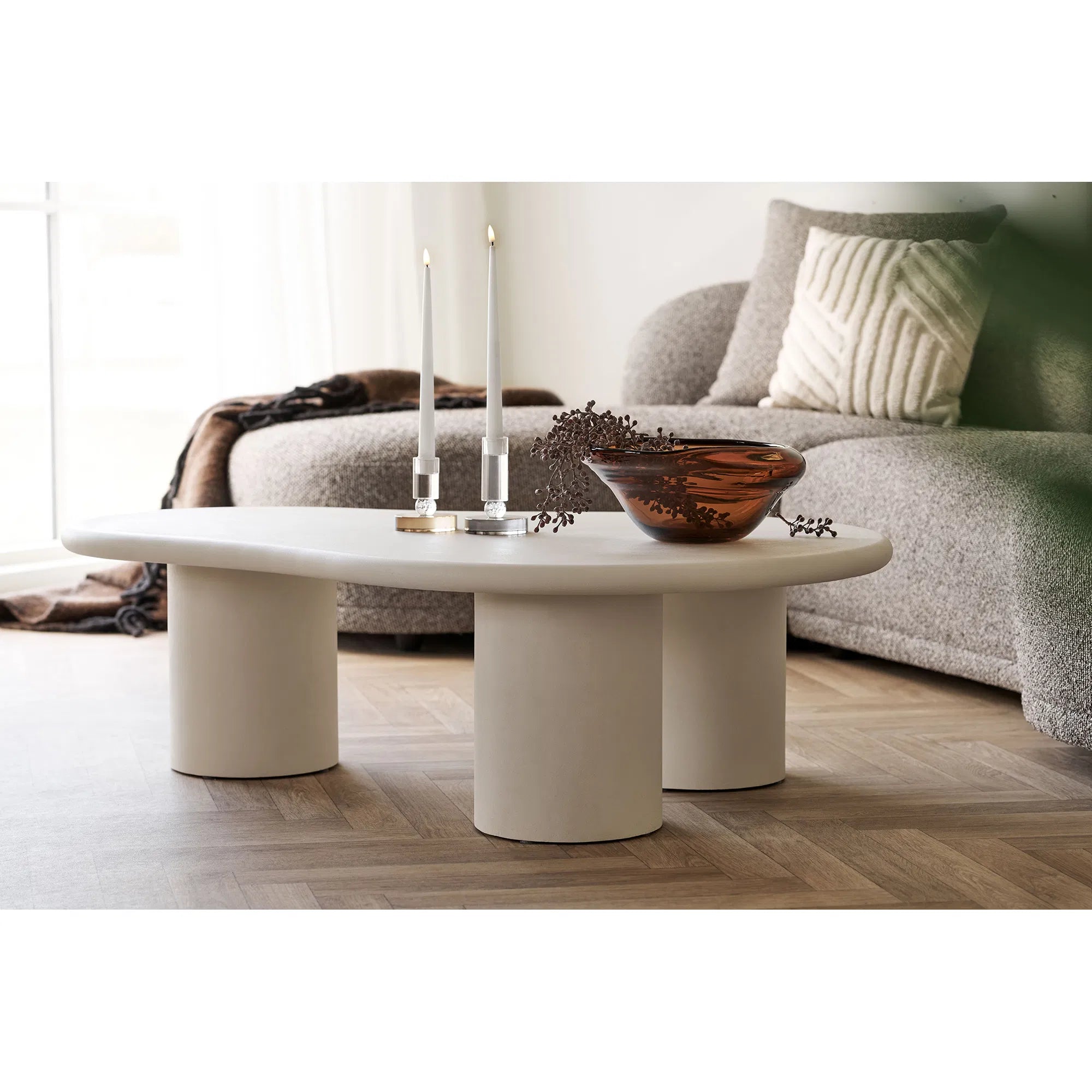 Bowl "Marvella" – Mouth-blown glass in smoke brown
