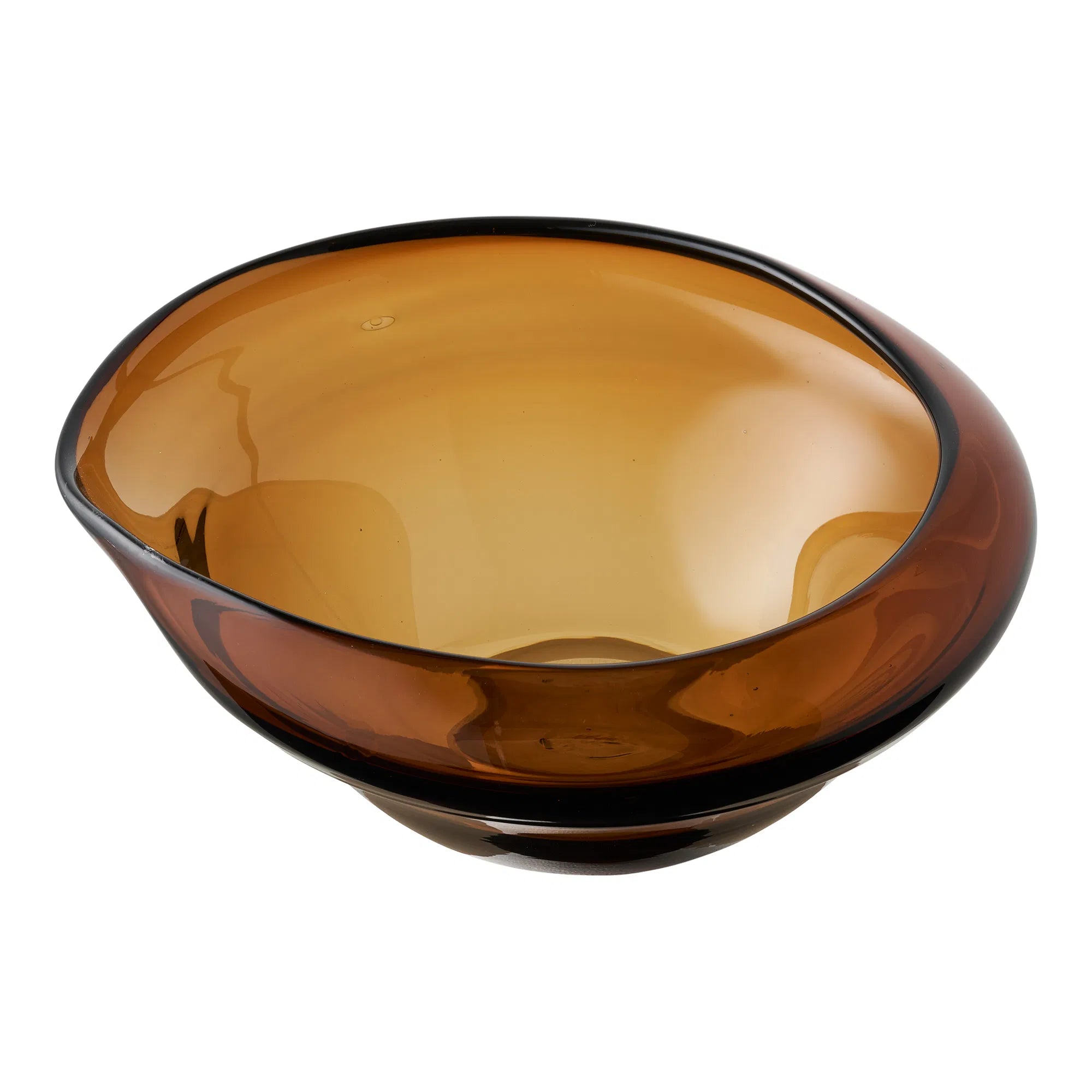 Bowl "Marvella" – Mouth-blown glass in smoke brown