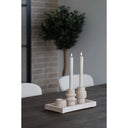 Candle Holder Set "Traverno Duo" – Natural Stone Design made of Travertine