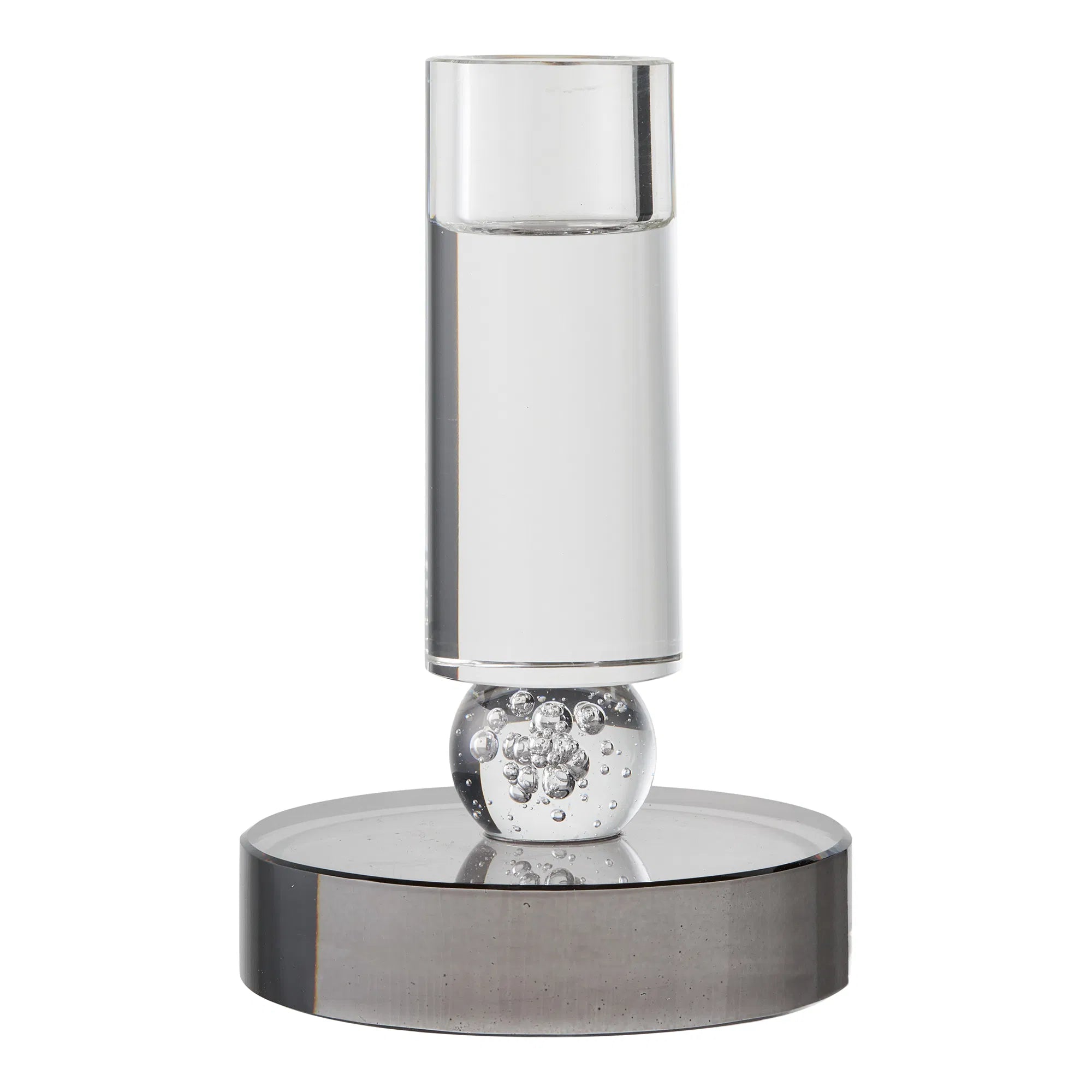 Cresto Candle Holder Set (2-pcs.) – Gray & Brown made of Glass