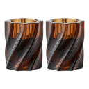 Kerzenhalter-Set Smokaro – Glas in Rauchbraun (2er-Set)