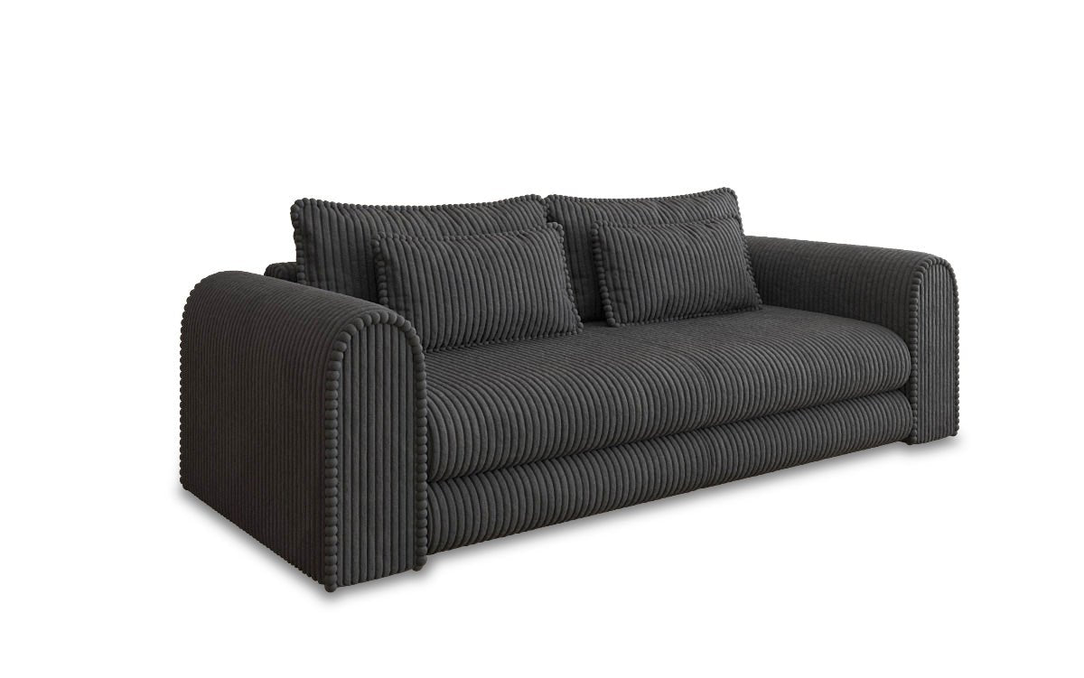 Designer Sofa Lil Buddy 3-seater with sleeping function and storage in wide corduroy