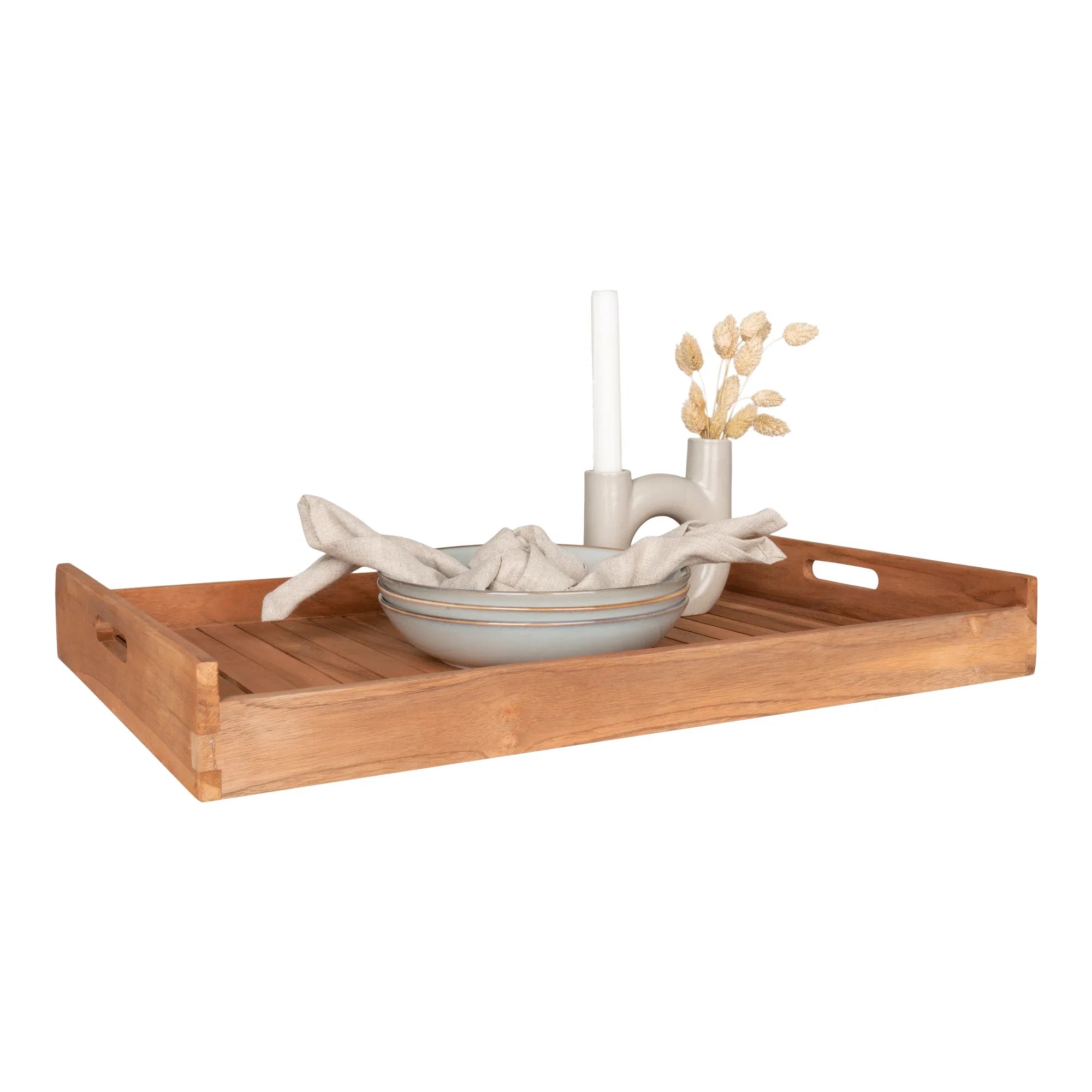 Tray "Arvani" – Rectangular Teak Design