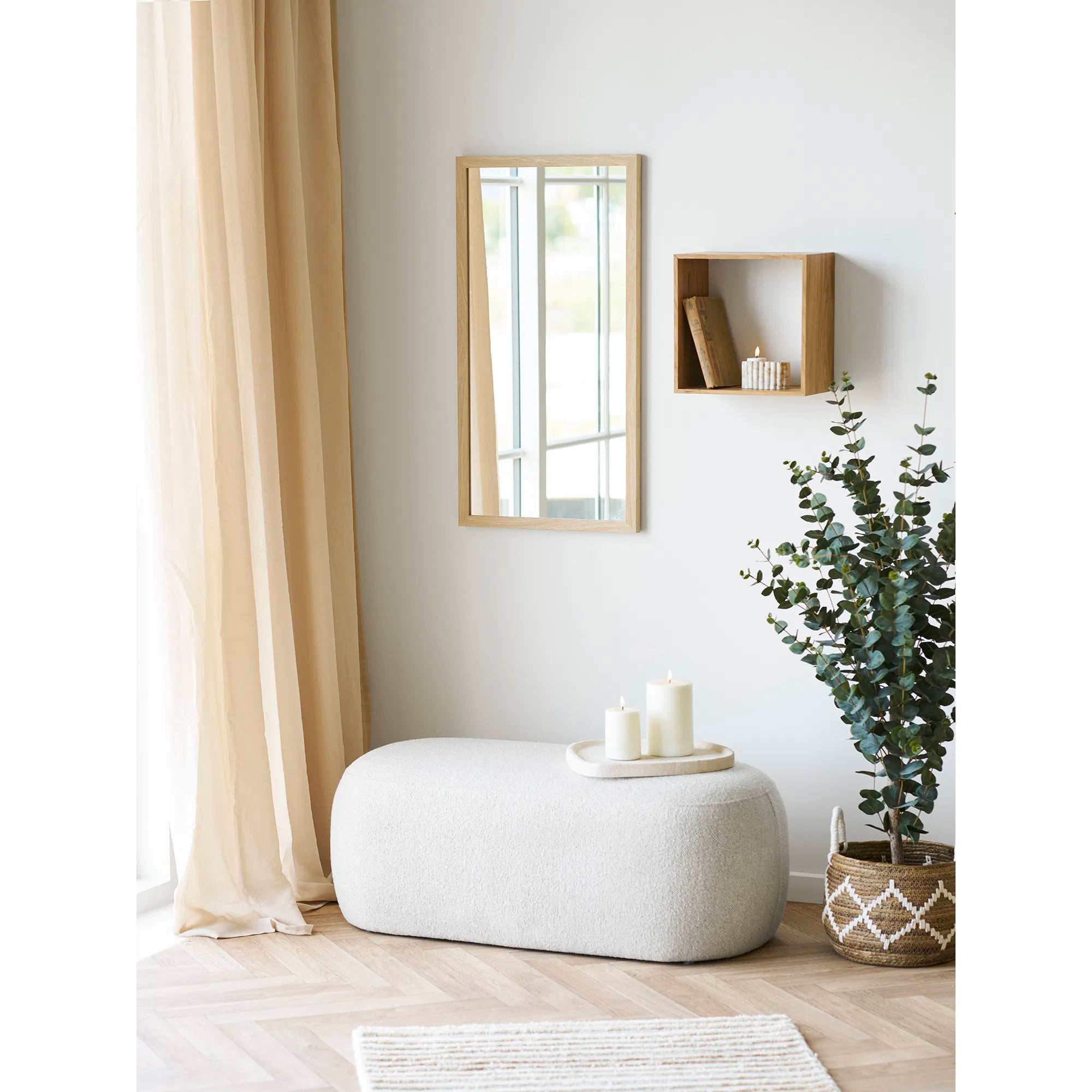 Tray "Calva" – Decorative tray made of cement in beige