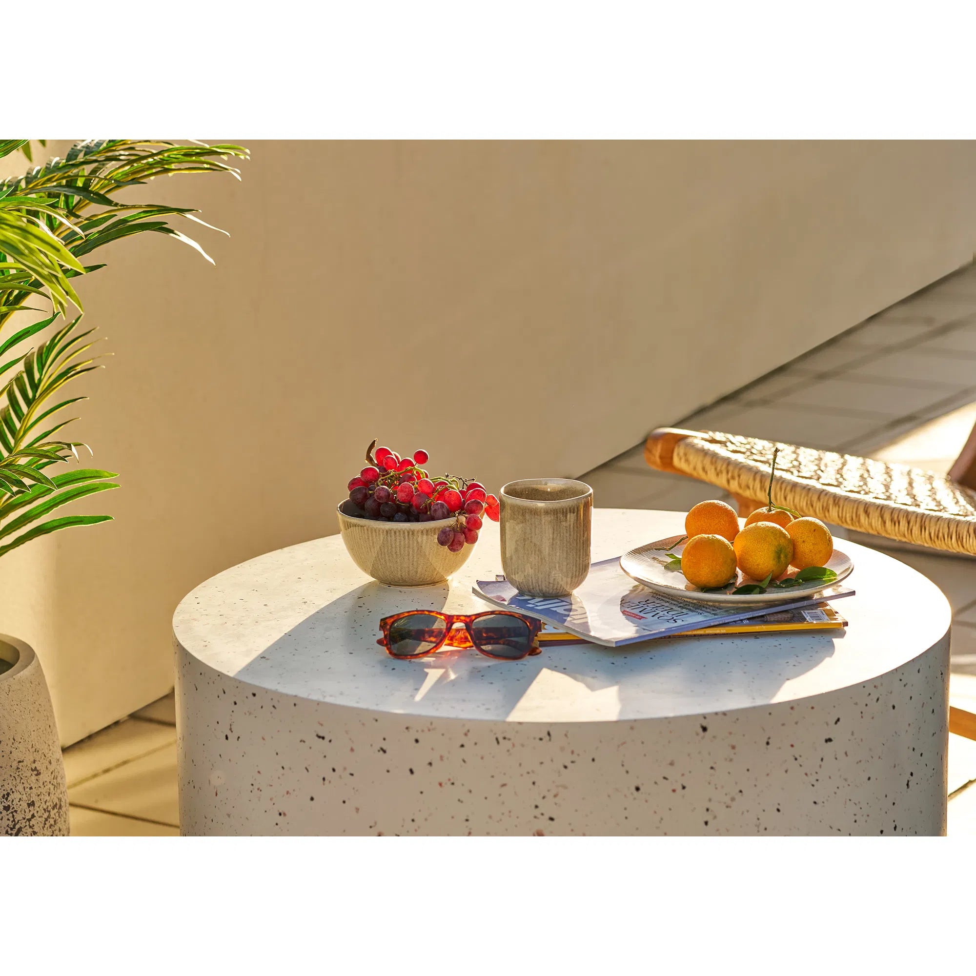 Haviona Plate – made of stoneware in beige (set of 4)