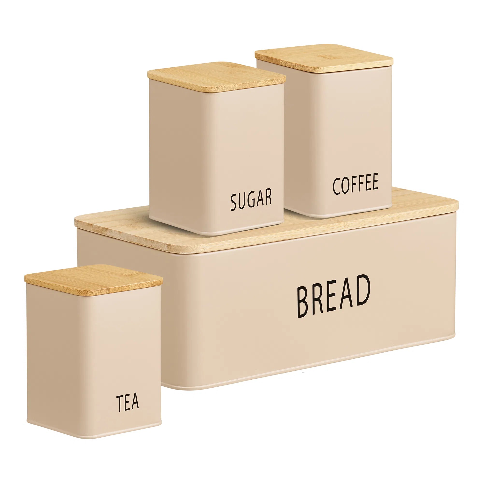 Lunchbox Jorvella - made of metal with bamboo lid (set of 4)