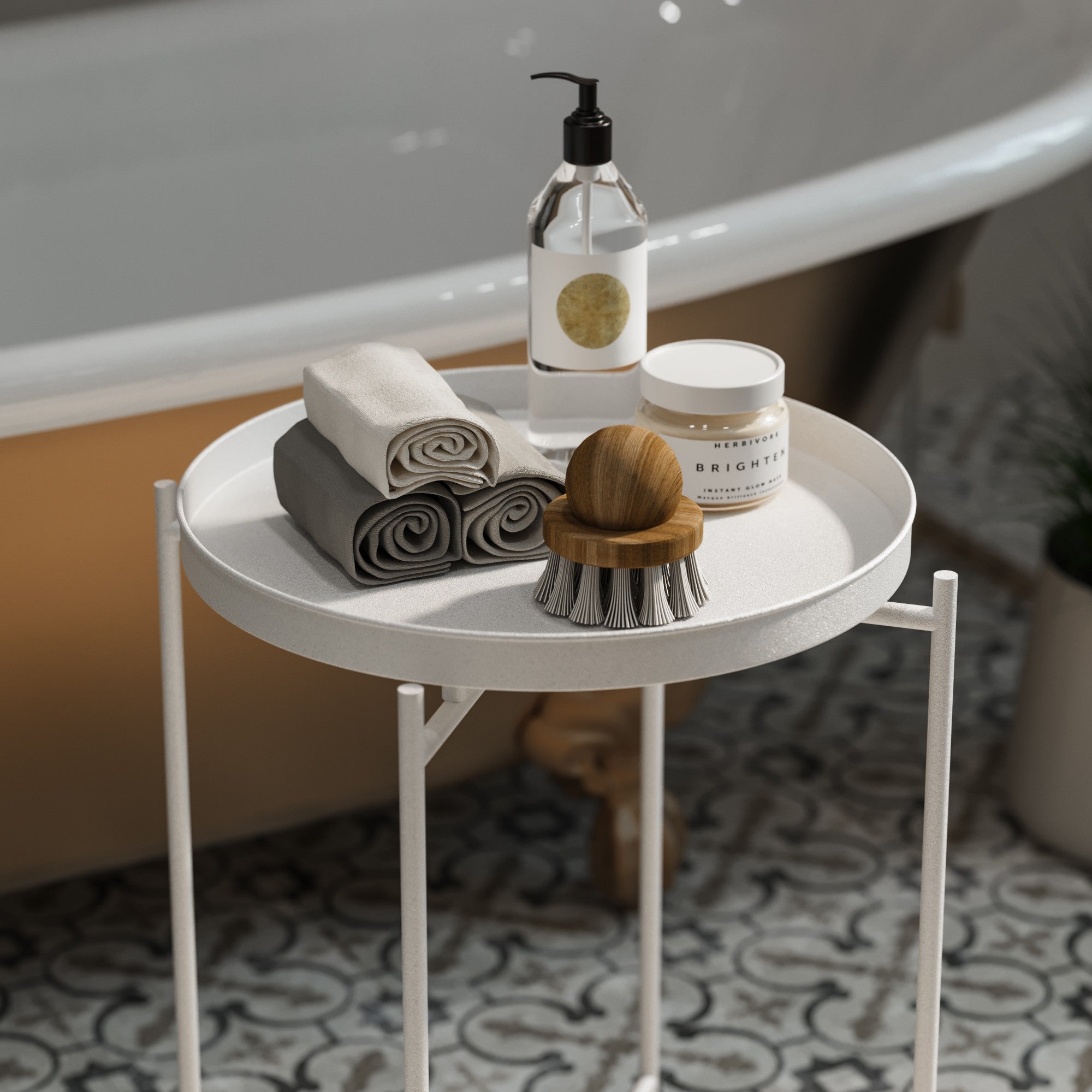 Coffee Table Fenaro – Simple Metal Design in White or Green