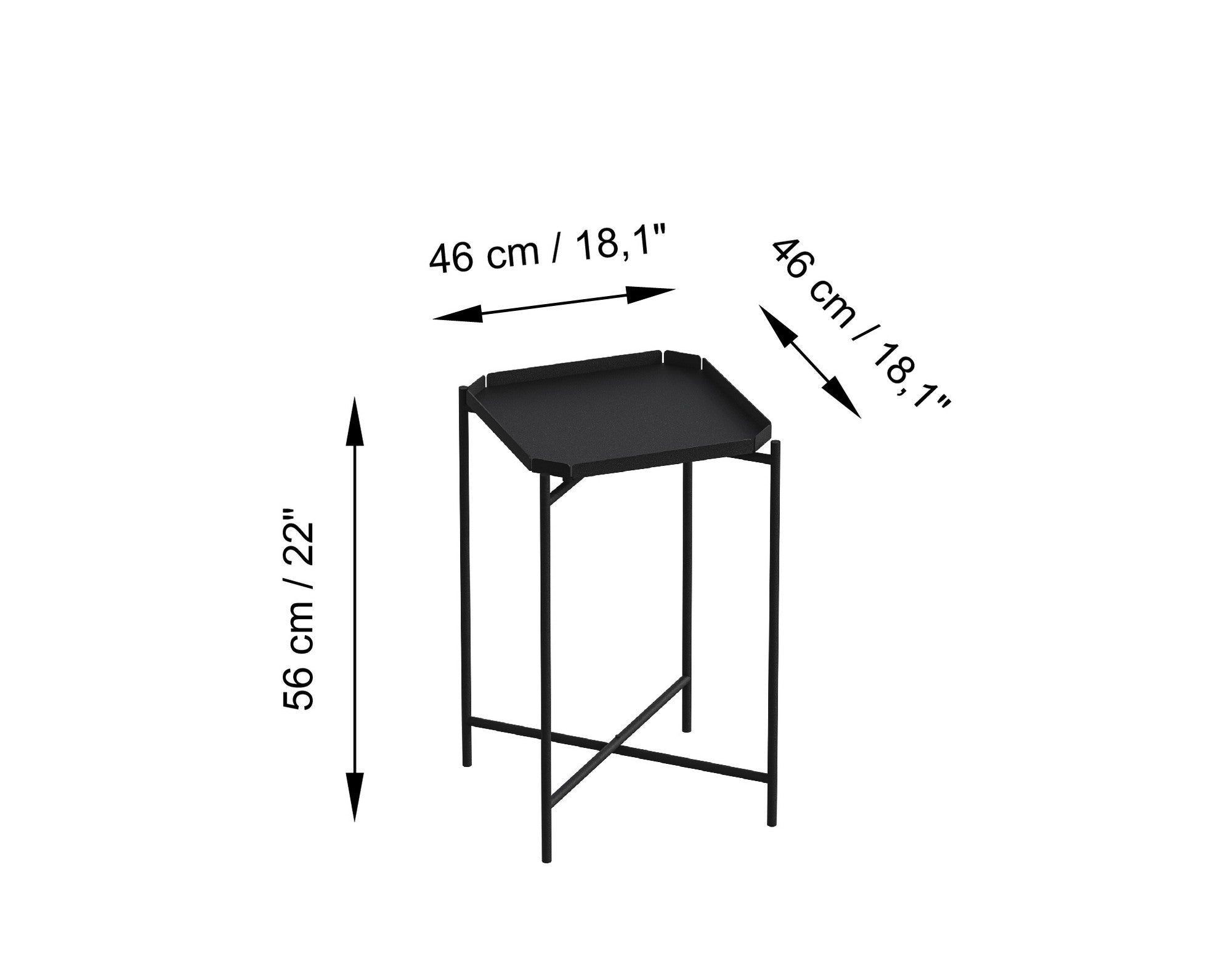 Coffee Table Arvello – Simple Metal Design Available in 3 Colors