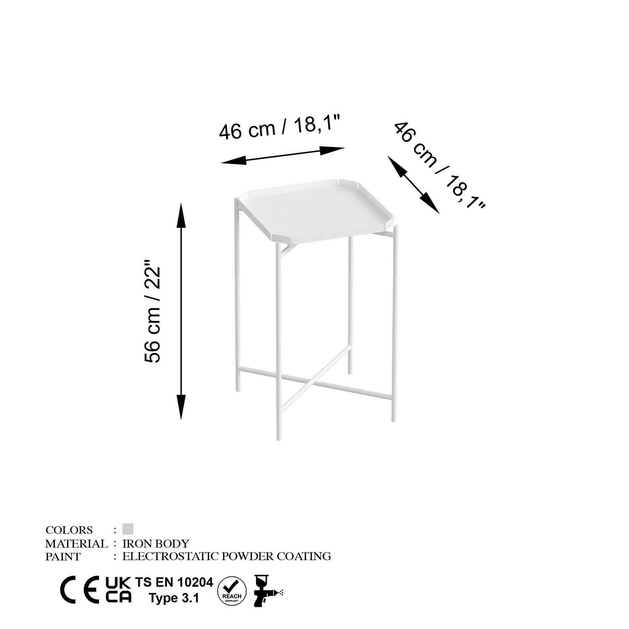 Coffee Table Arvello – Simple Metal Design Available in 3 Colors