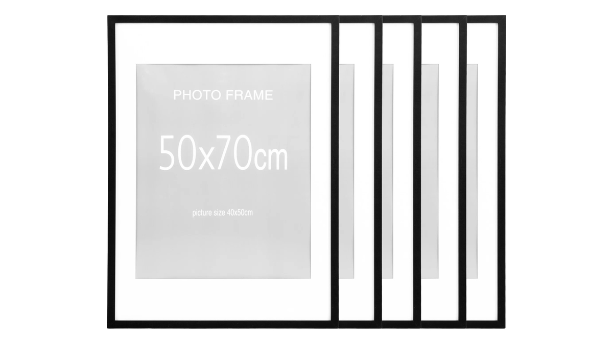Set of 5 Bibi picture frames - in various sizes and colors