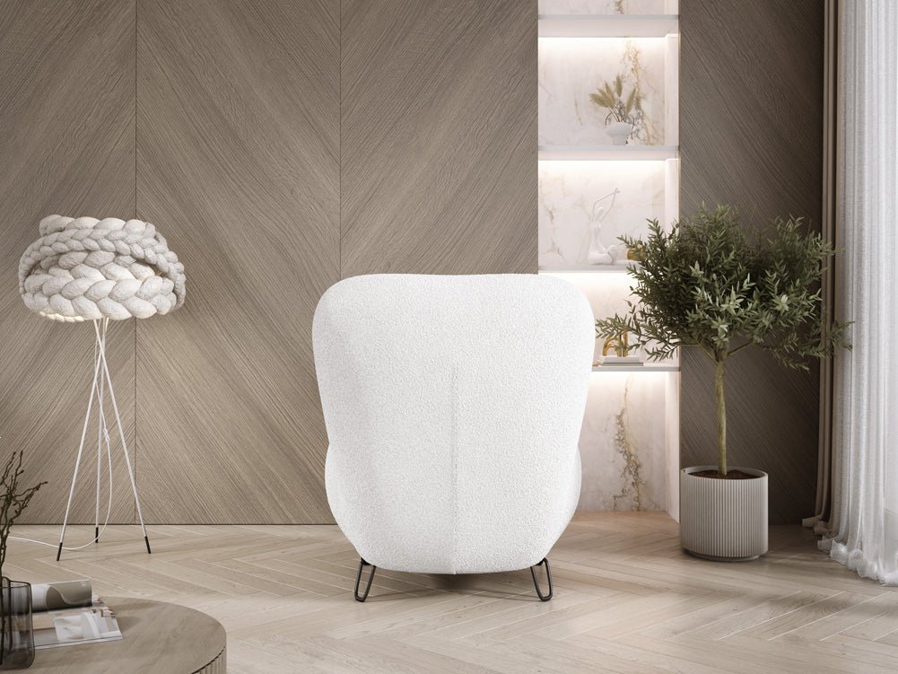 Designer armchair Tokyo in bouclé