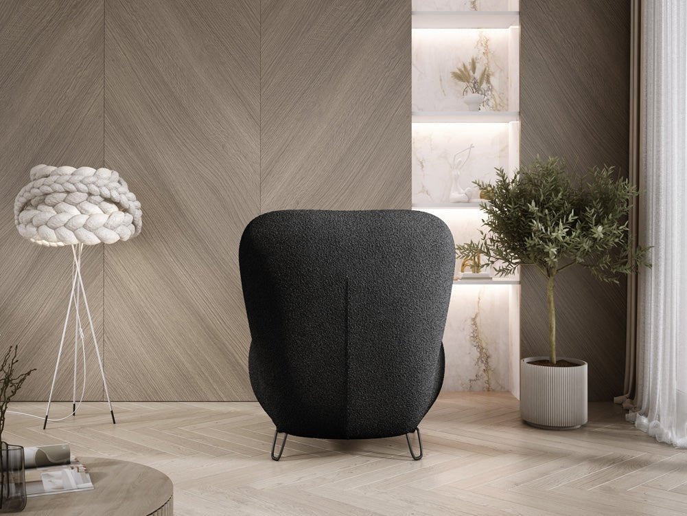 Designer armchair Tokyo in bouclé