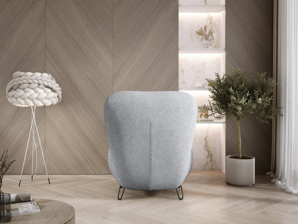 Designer armchair Tokyo in bouclé