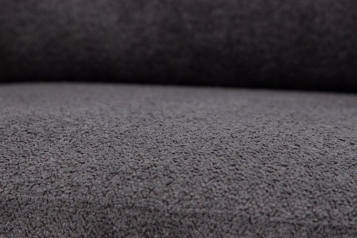 Designer lounge armchair Arvika – Anthracite, bouclé with steel frame