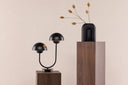 Tischlampe Noir Duo – Elegante Schwarzstahl-Lampe mit Doppelkuppel