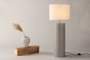 Stehlampe Ravo – Zylindrisches Design in Hellgrau (Höhe 100 cm)