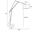 Floor lamp Tokio – made of iron in Black