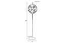 Jaylee floor lamp – made of metal in Black