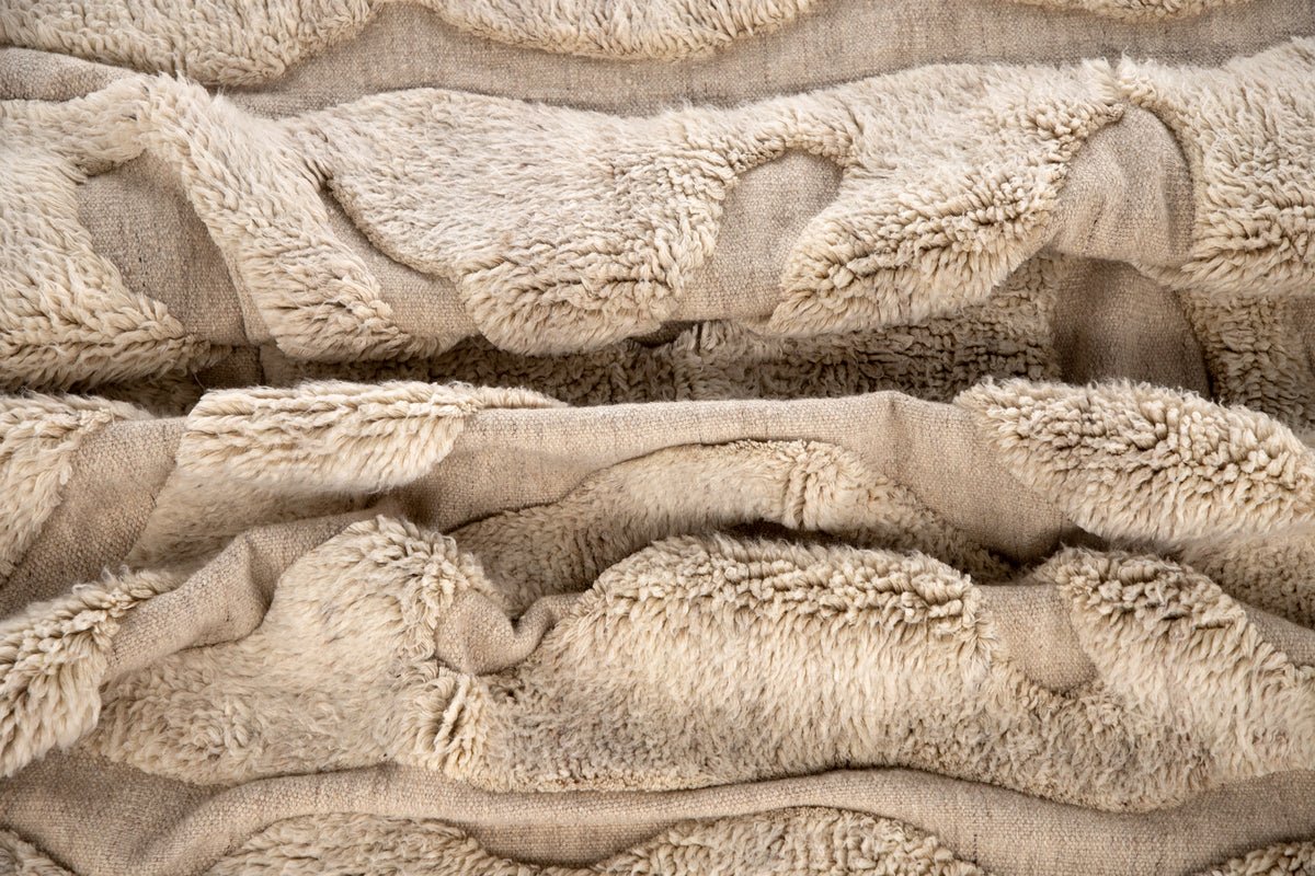 Rug Dimi – handwoven in Beige from wool