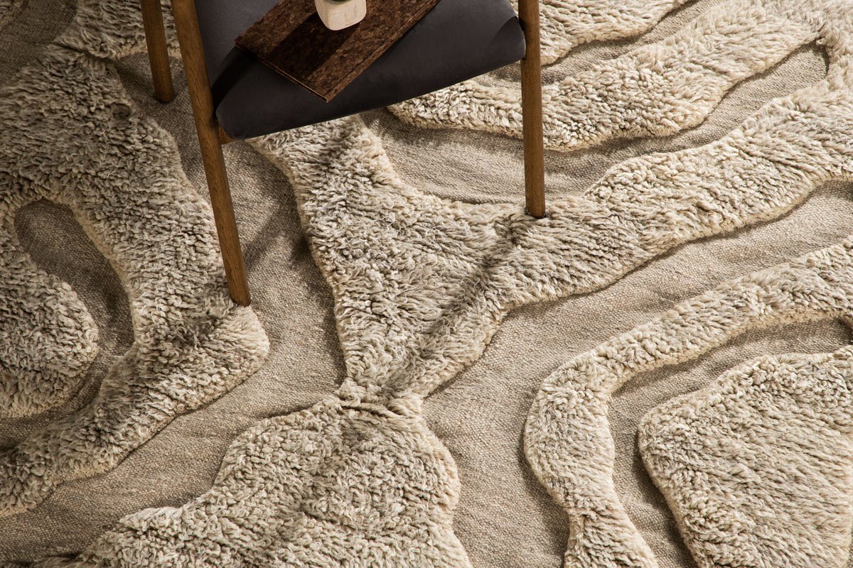 Rug Dimi – handwoven in Beige from wool