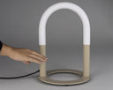 Torstein table lamp – made of iron in Beige