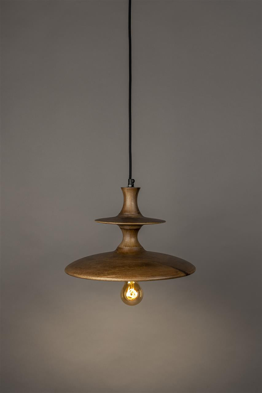 Pendant lamp Soloria S – made of mango wood in Beige