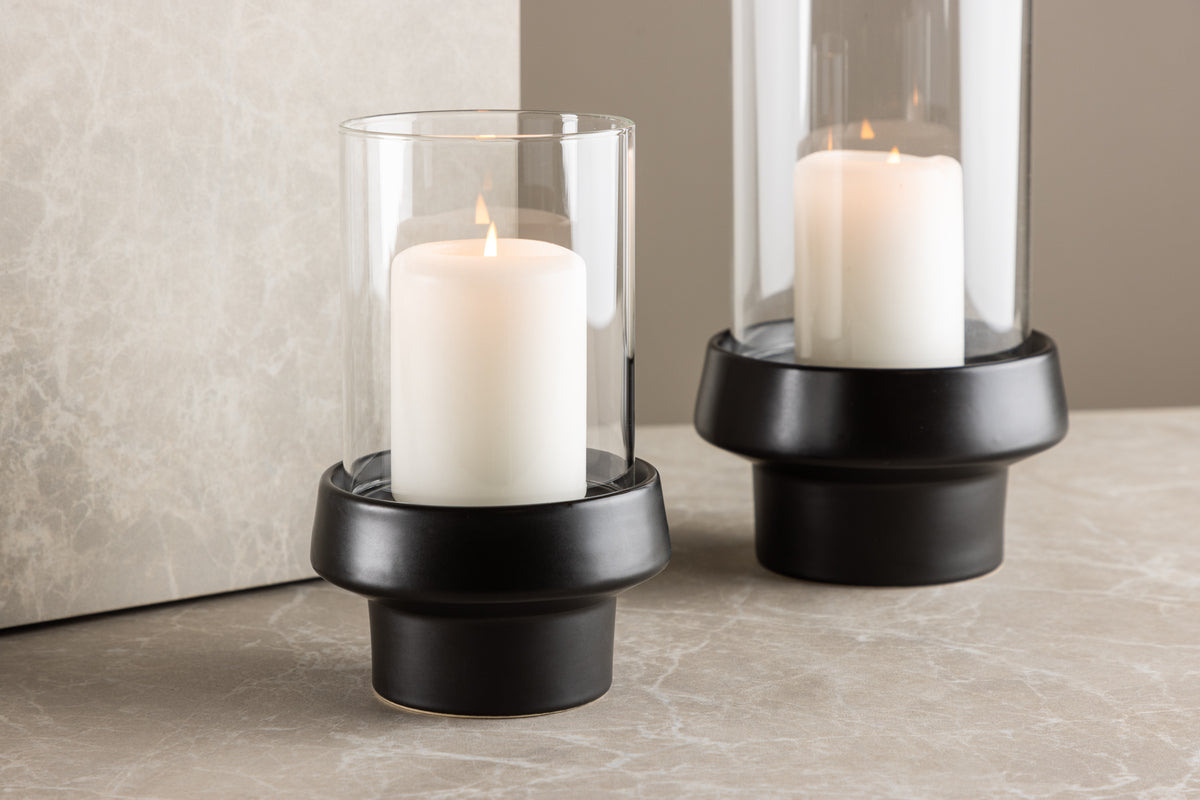 Lantern Harmony - Lantern made of glass and stoneware in various colors