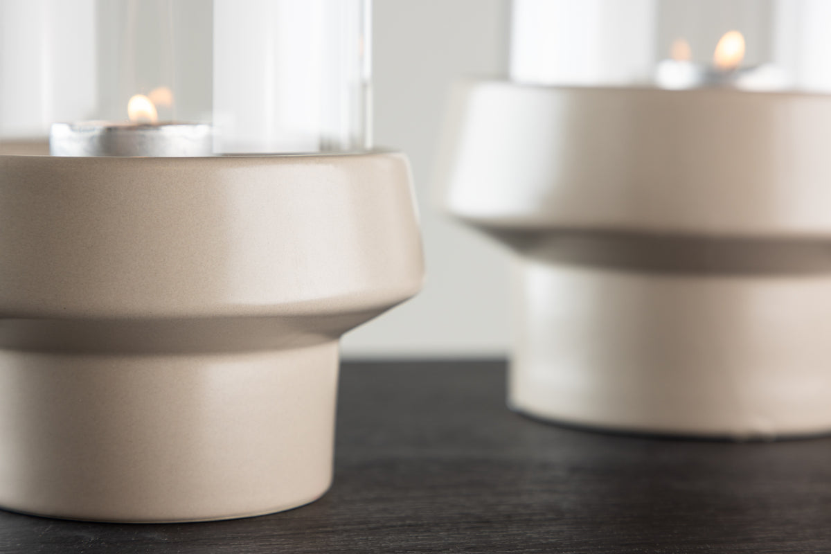 Lantern Harmony - Lantern made of glass and stoneware in various colors