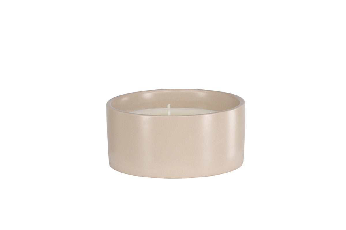 Scented Candle Liora – Stylish Candle in Ceramic Vessel in Beige