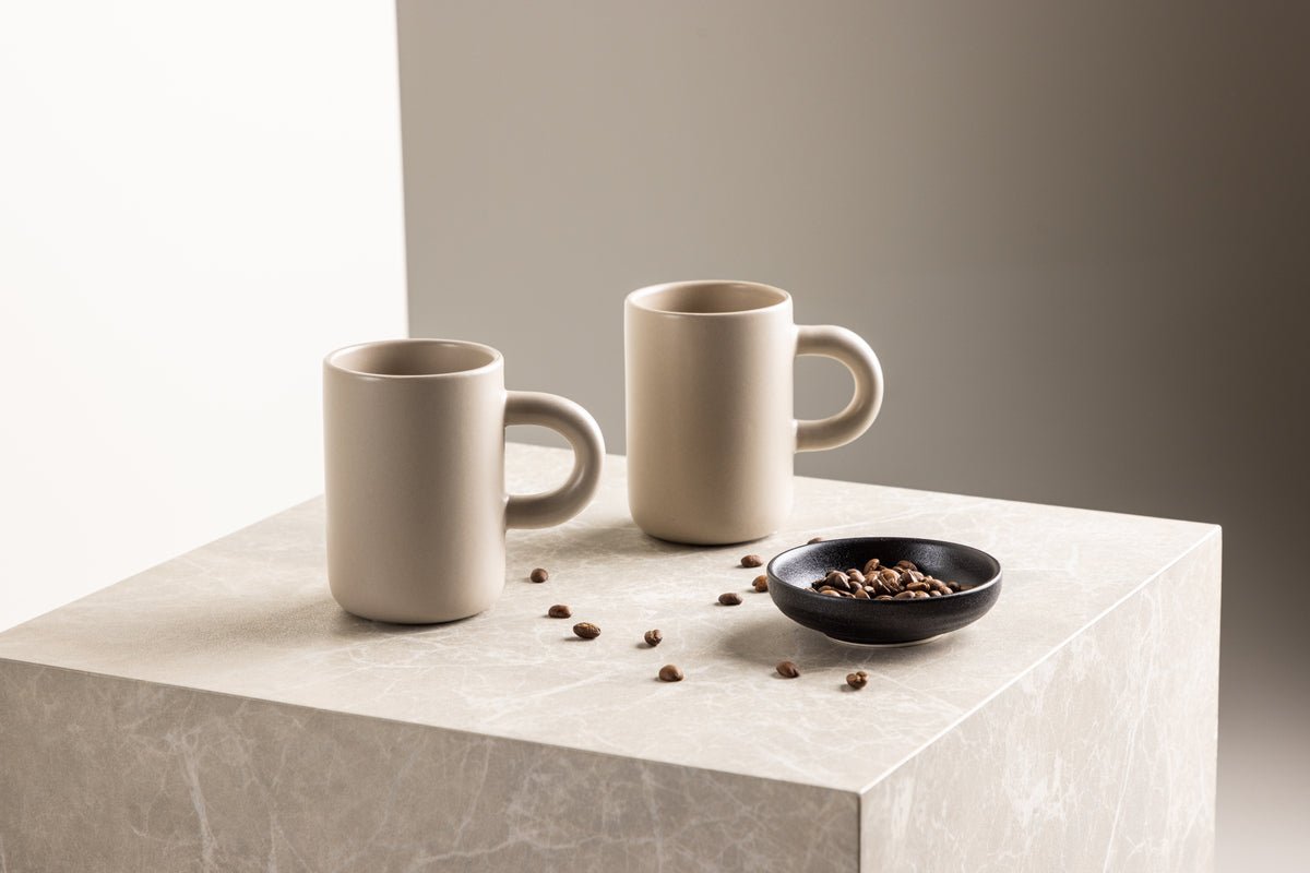 Tasse Maro – stilvolles 2er-Set in Dunkelbraun & Beige