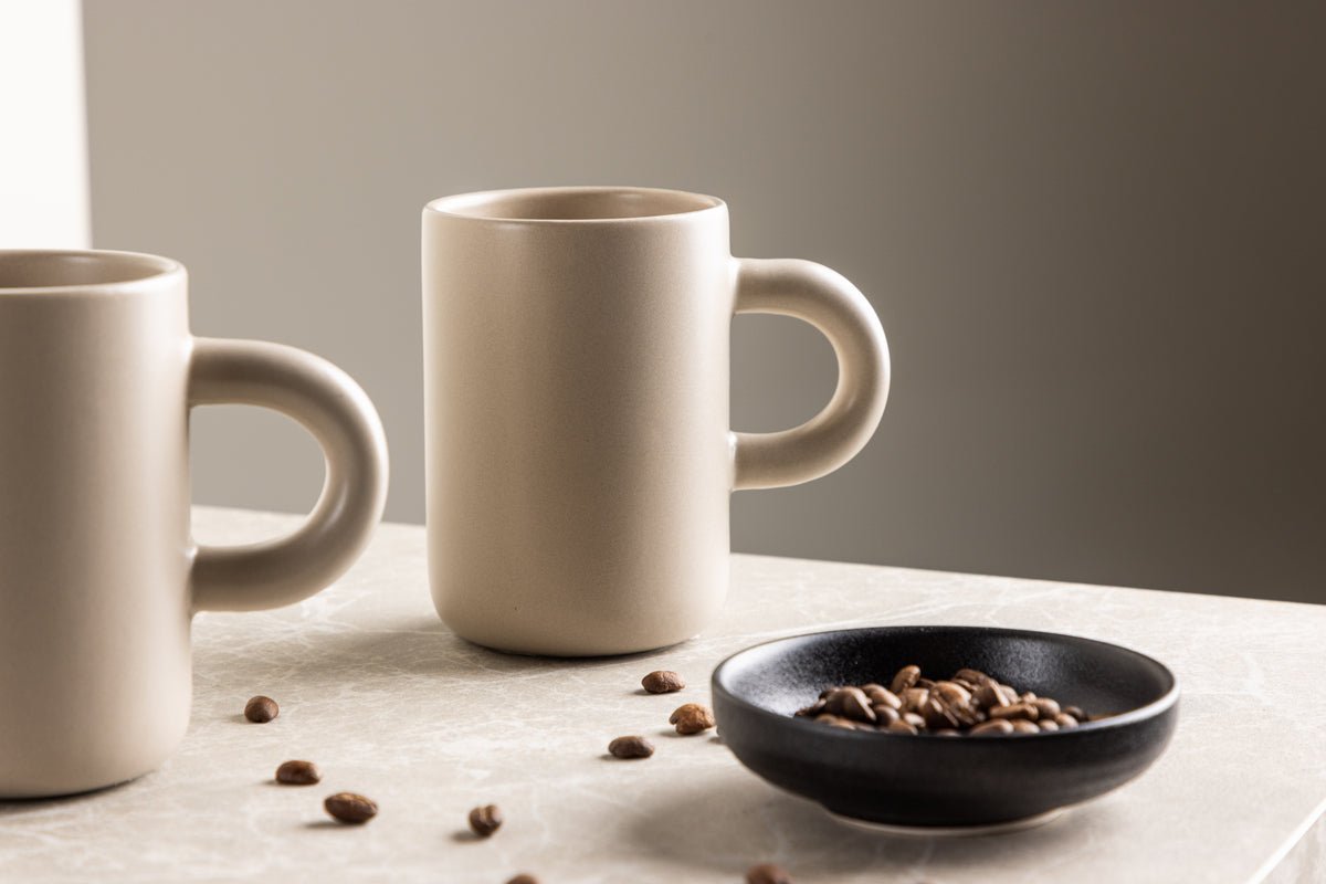Tasse Maro – stilvolles 2er-Set in Dunkelbraun & Beige