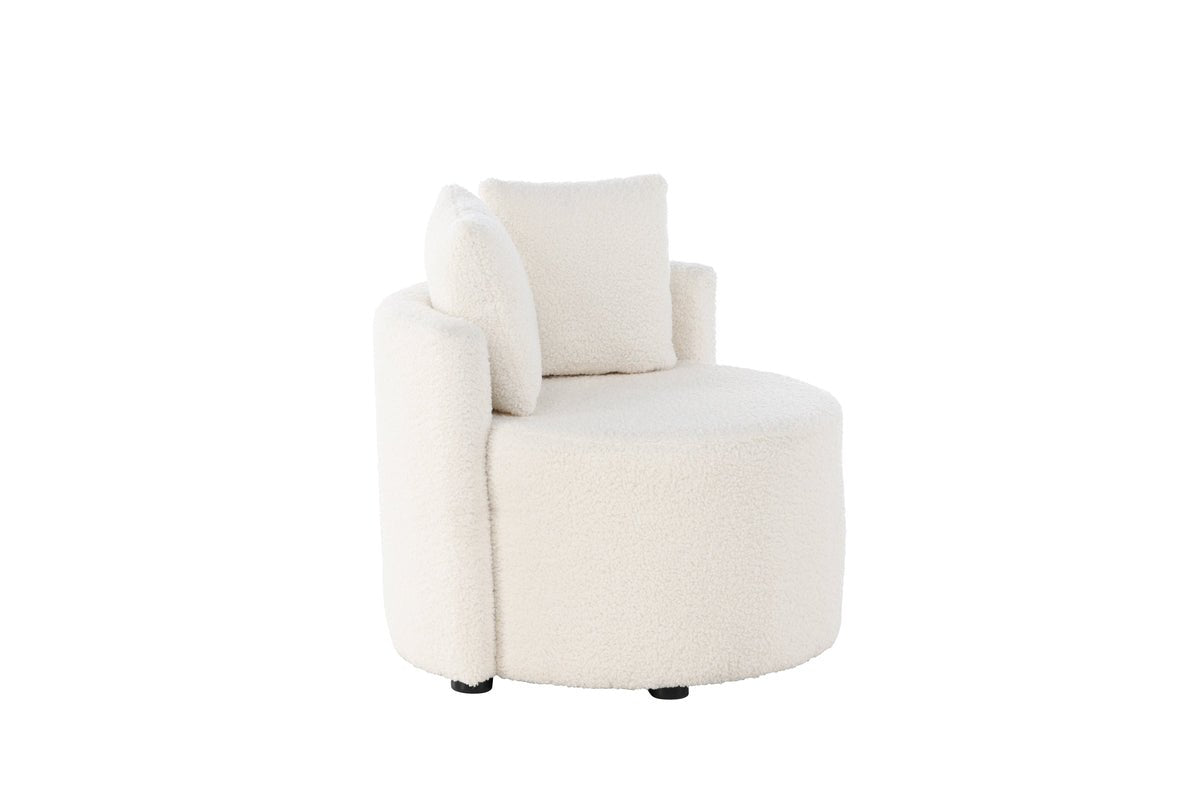 Children's Armchair Lunno – Cozy Teddy Armchair in White