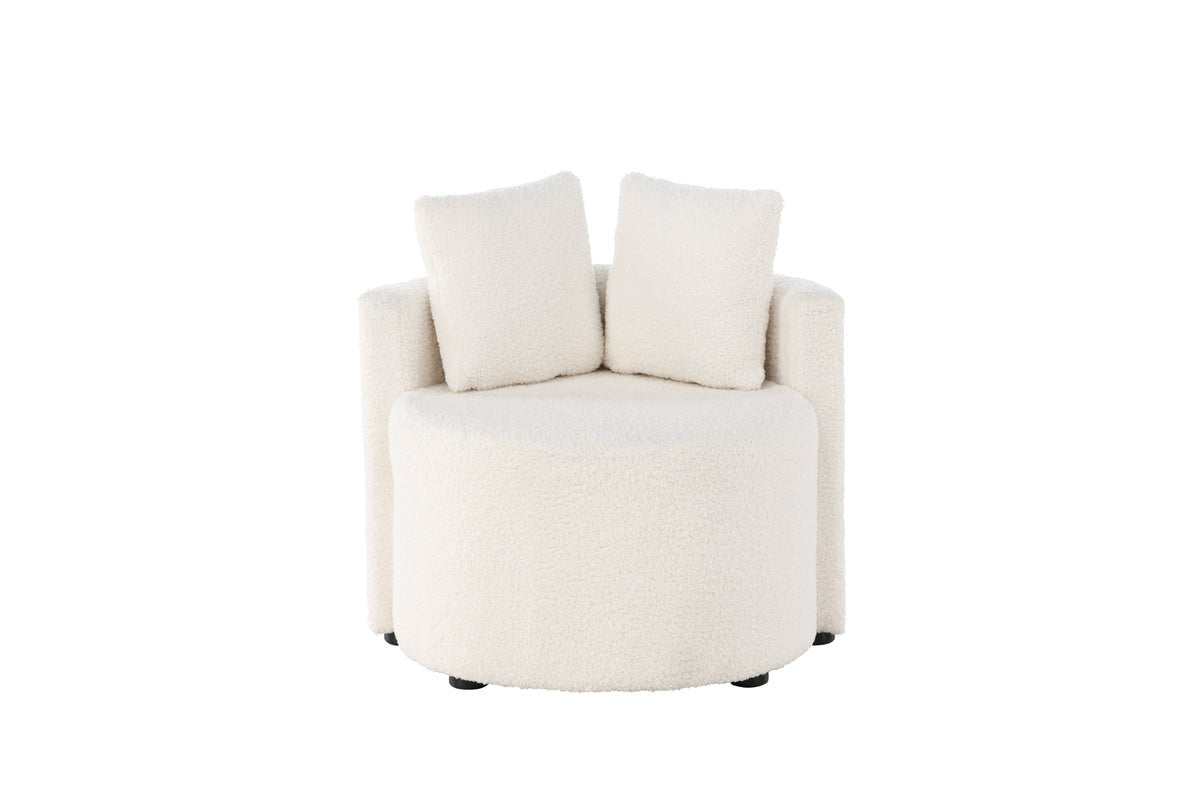 Children's Armchair Lunno – Cozy Teddy Armchair in White