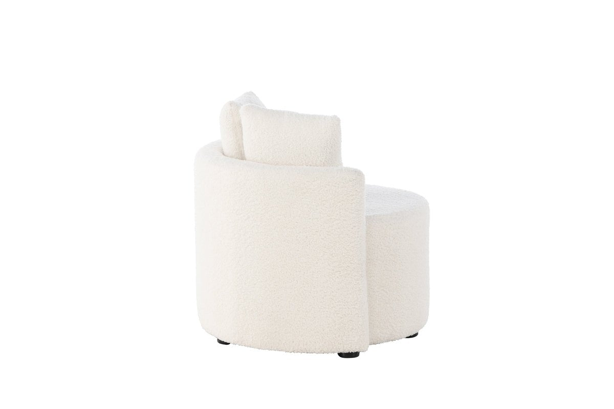 Children's Armchair Lunno – Cozy Teddy Armchair in White