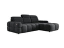 Designer corner sofa Arosa with electric sleeping function in bouclé