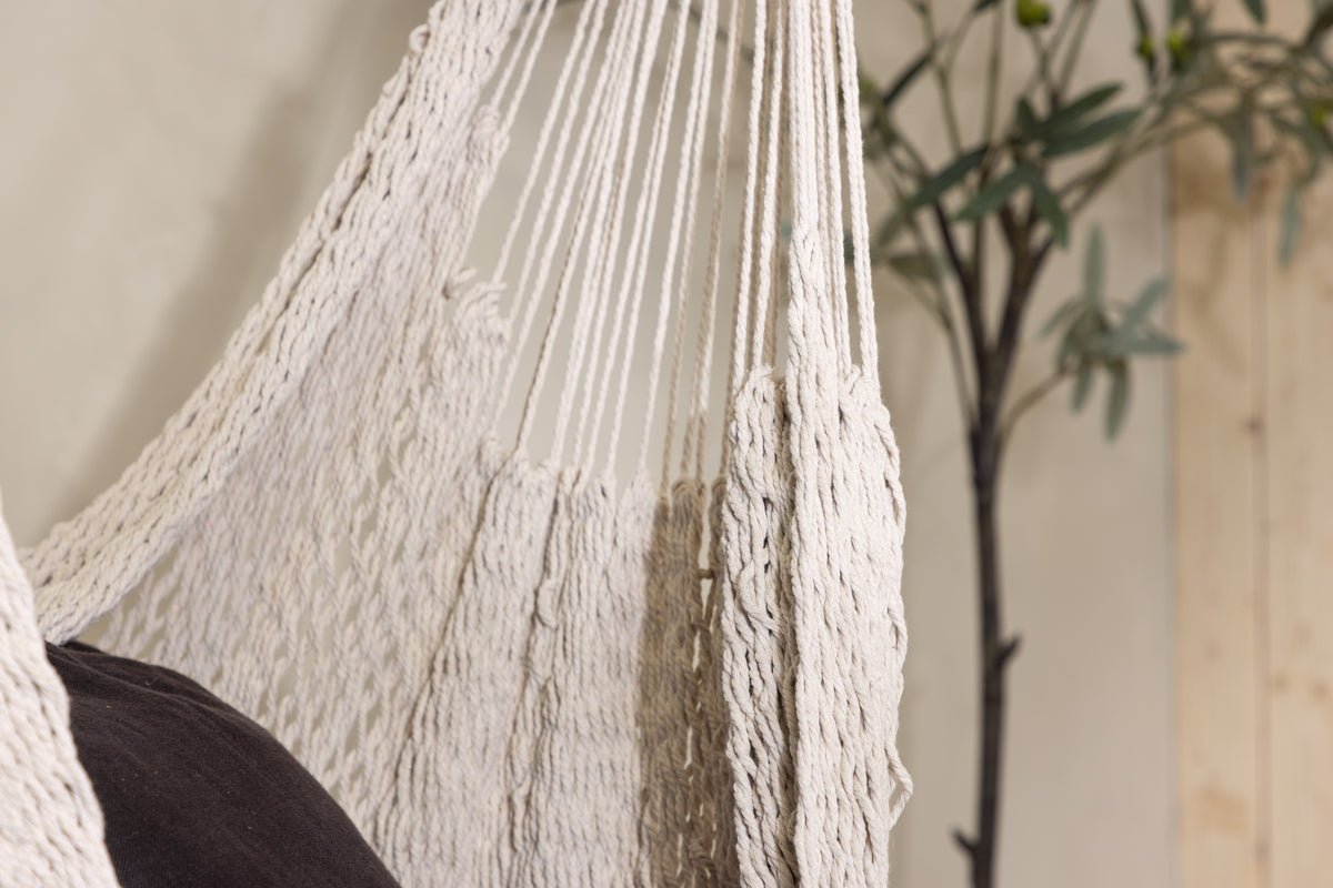 Garden Hanging Chair Lilo - made of cotton in cream white