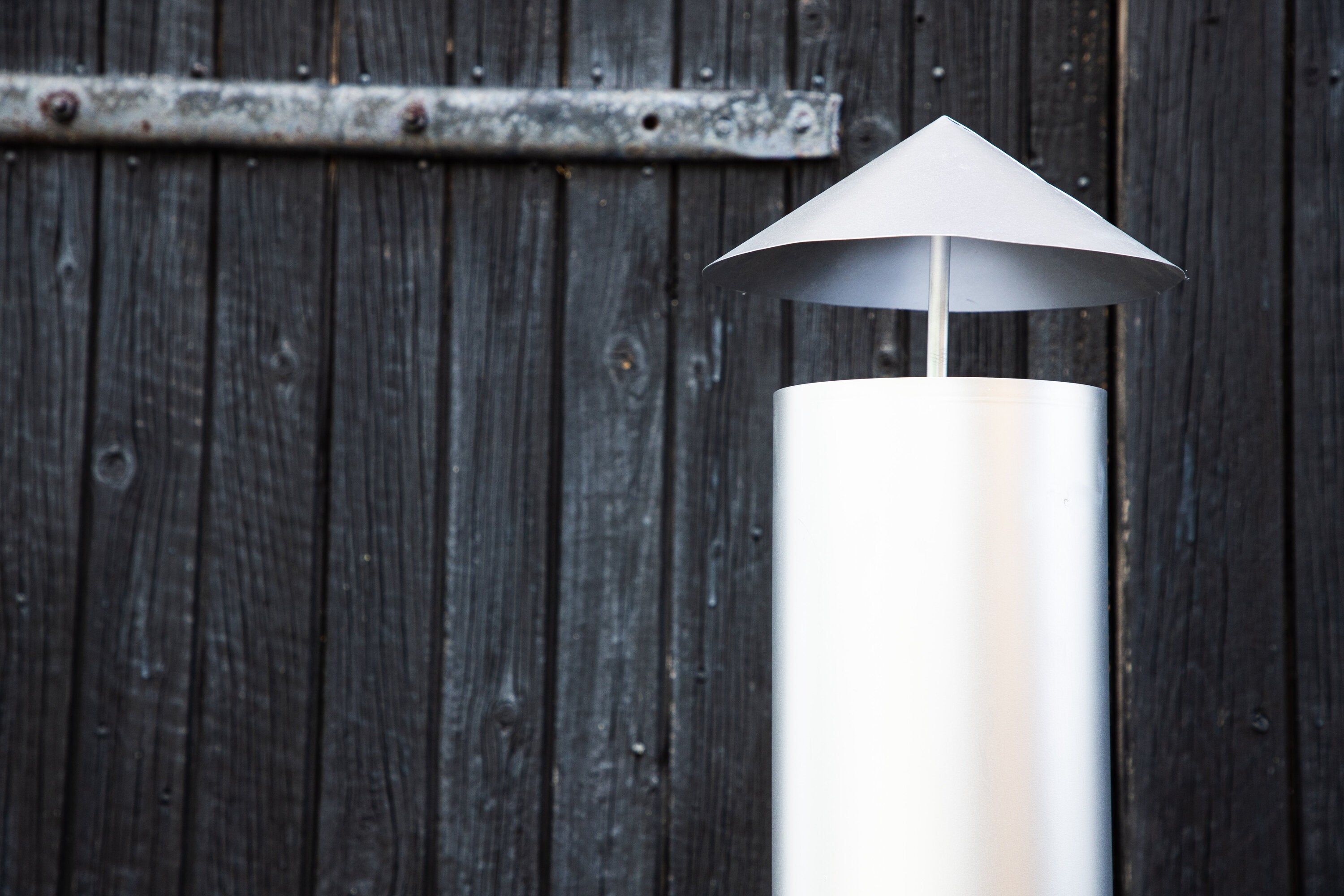 Terrace Fireplace Lio - made of silver-colored steel