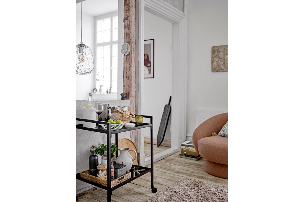 Bowl Liora - Stoneware in White with Leaf Design