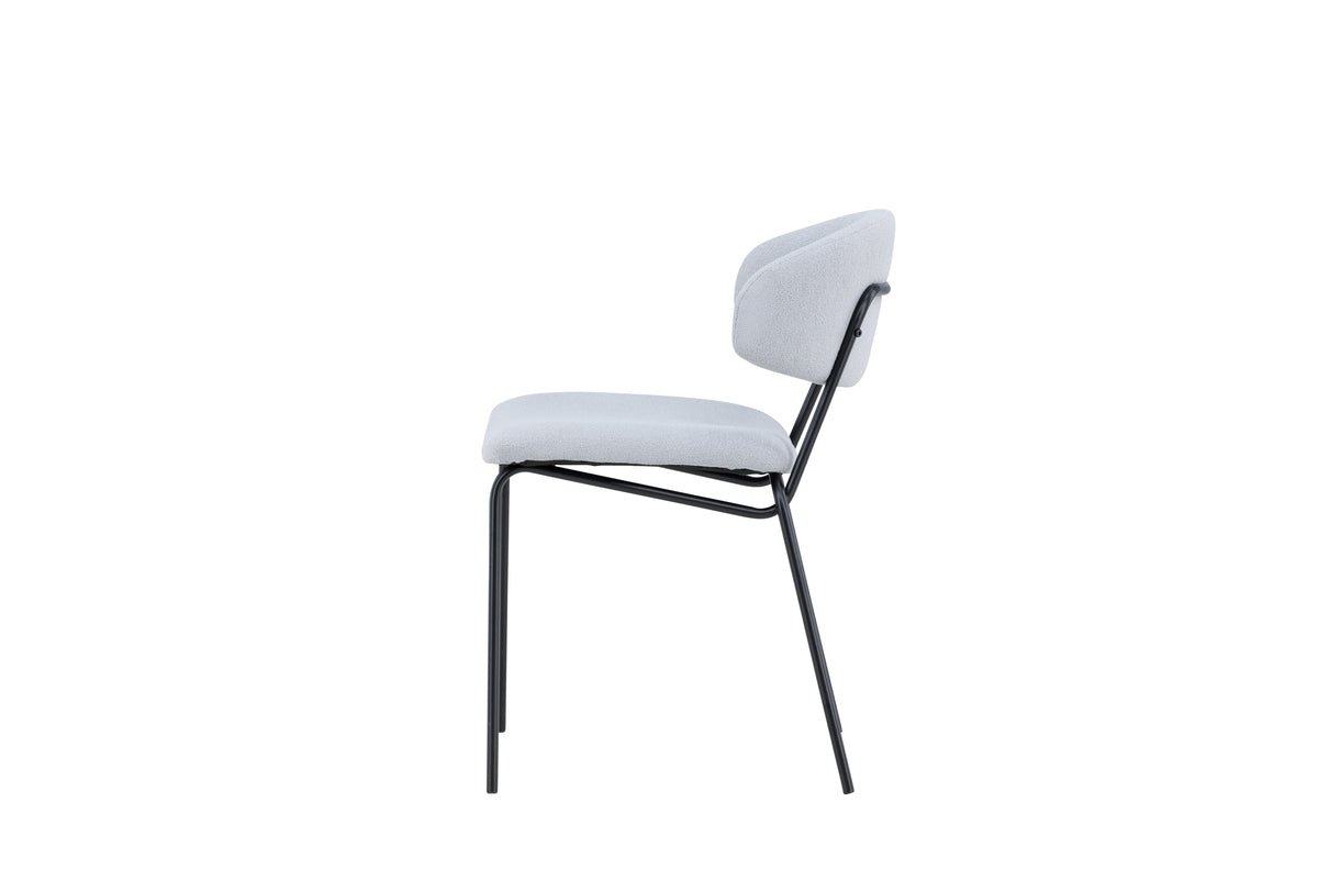 2er Set - Stuhl Antarctica mit weichem Bouclé - Stoff