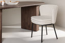 2-piece set - Chair Antonia with soft bouclé seat surface