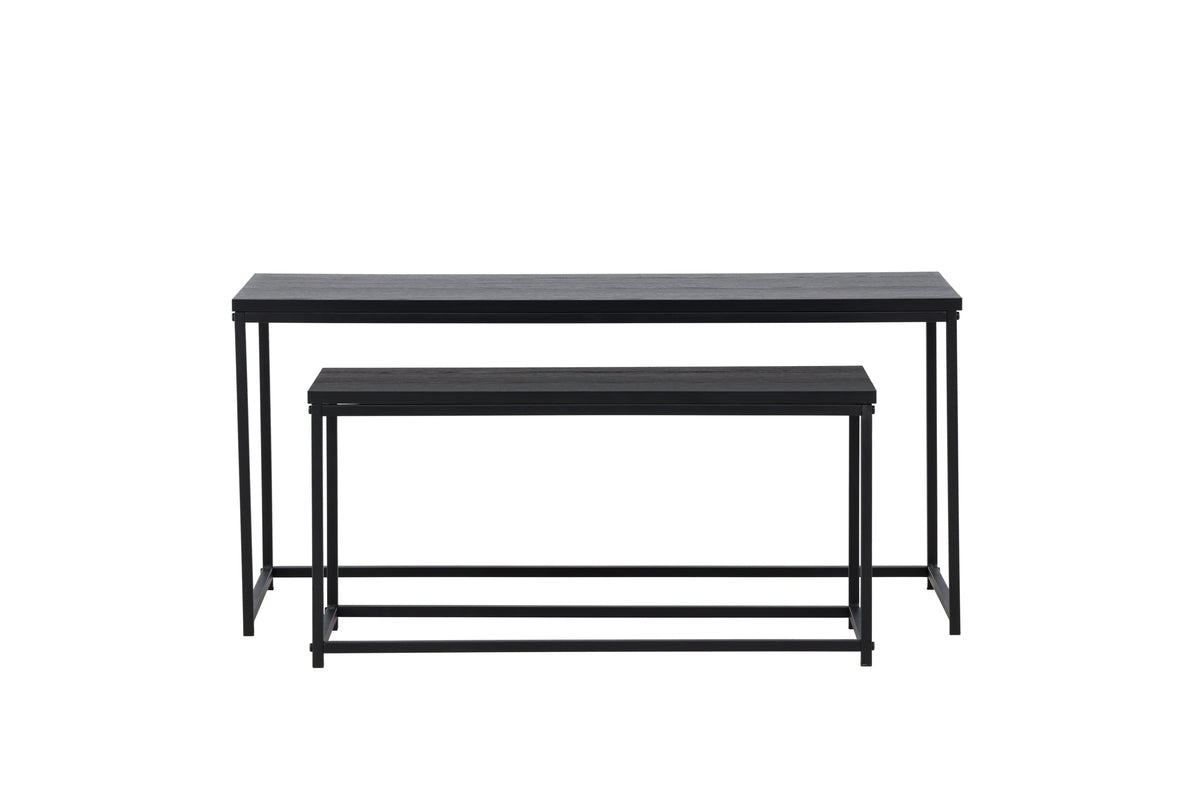 Coffee table Fernando - in wood look with steel frame