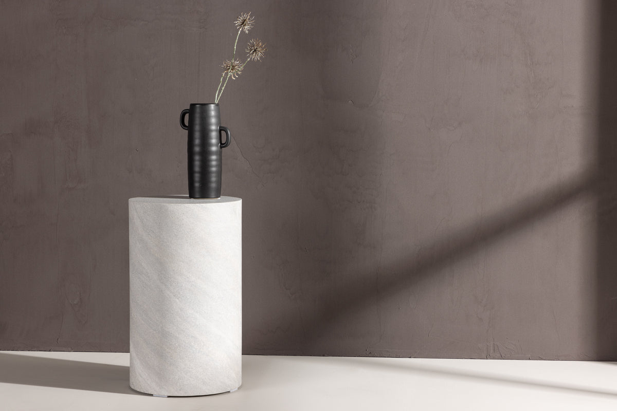 Coffee table/side table Marlo - cylindrical shape in gray