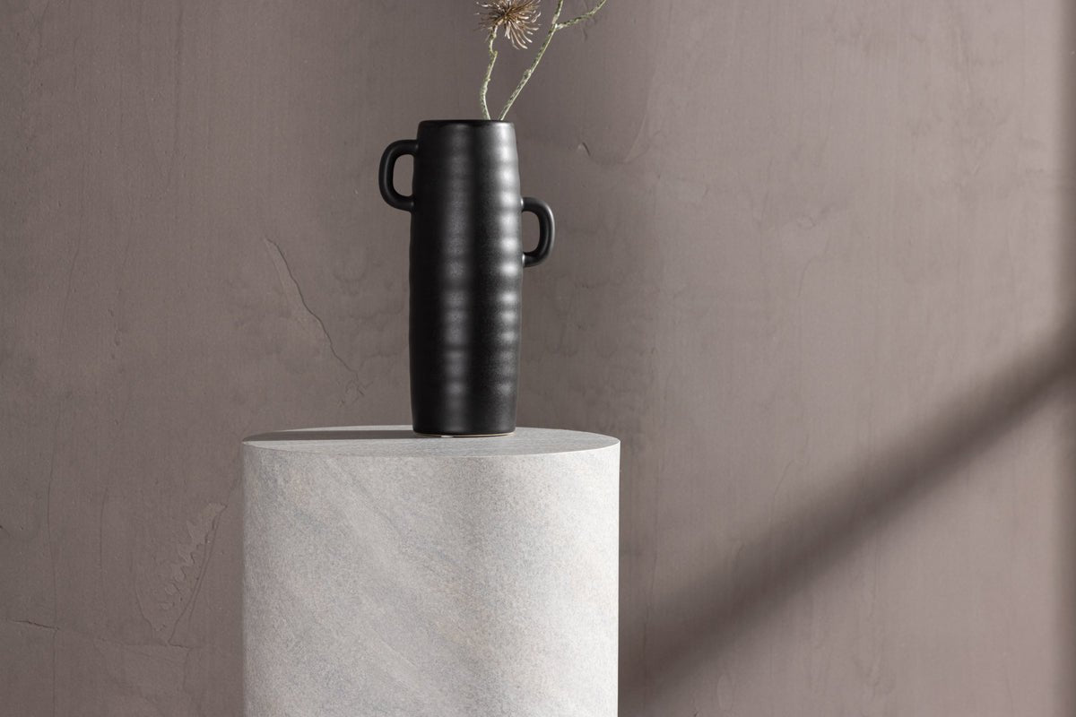 Coffee table/side table Marlo - cylindrical shape in gray