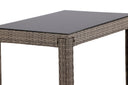 Garden Bar Table Bärbel - High Table made of Wicker with Glass Top