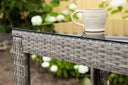 Garden Bar Table Bärbel - High Table made of Wicker with Glass Top
