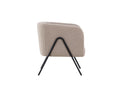 Armchair Rufus - with beige fabric and black lacquered legs