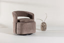 Sessel Velina - mit braunem Polyester- Manchester Stoff