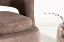 Sessel Velina - mit braunem Polyester- Manchester Stoff